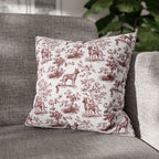 Belgian Malinois Burgundy French Toile Pillow