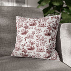 Westie Burgundy French Toile Pillow