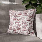 Shiba inu Burgundy French Toile Pillow