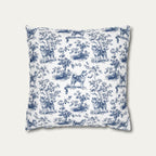 Akita Blue French Toile Pillow