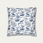 German Shepherd Blue French Toile Pillow