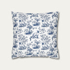 Siamese cat Blue French Toile Pillow