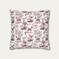 Basenji Burgundy French Toile Pillow