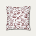 Basenji Burgundy French Toile Pillow