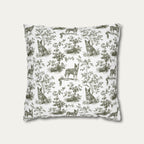 Australian Cattle Dog Sage Green French Toile Pillow