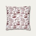 Sloughi Burgundy French Toile Pillow