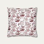 Sloughi Burgundy French Toile Pillow