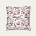 Shih tzu Burgundy French Toile Pillow