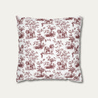 Shih tzu Burgundy French Toile Pillow