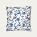 Corgi Blue French Toile Pillow
