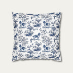 English Springer Spaniel Blue French Toile Pillow