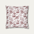 Scottish Fold Cat Burgundy French Toile Pillow