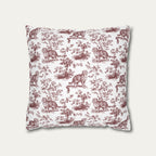 Scottish Fold Cat Burgundy French Toile Pillow