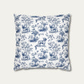 French Bulldog Blue French Toile Pillow