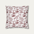 Shar Pei Burgundy French Toile Pillow