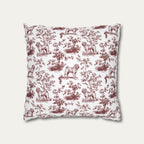 Shar Pei Burgundy French Toile Pillow