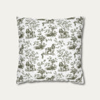 Cocker Spaniel Sage Green French Toile Pillow