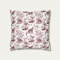 Tabby Cat Burgundy French Toile Pillow