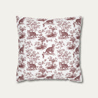 Tabby Cat Burgundy French Toile Pillow