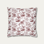 Corgi Burgundy French Toile Pillow