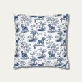 Schnauzer Blue French Toile Pillow