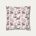 Dachshund Shorthaired Burgundy French Toile Pillow