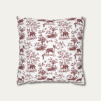 Bull Terrier Burgundy French Toile Pillow