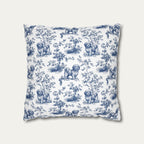 Havanese Blue French Toile Pillow
