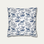 Bloodhound Blue French Toile Pillow