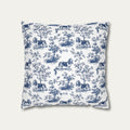 Basset Hound Blue French Toile Pillow