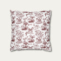 Shiba inu Burgundy French Toile Pillow