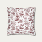 Shiba inu Burgundy French Toile Pillow