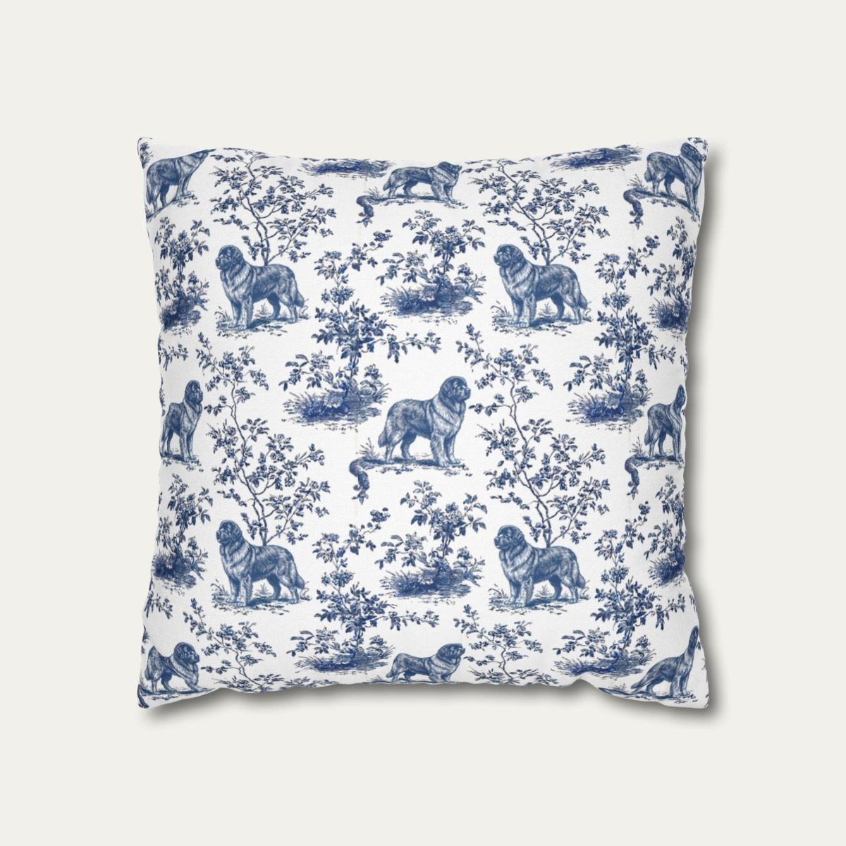 Newfoundland Blue French Toile Pillow