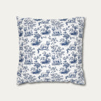 Westie Blue French Toile Pillow