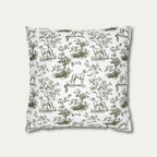 Greyhound Sage Green French Toile Pillow
