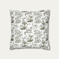 Golden Retriever Sage Green French Toile Pillow