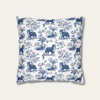 Bernese Mountain Blue French Toile Pillow