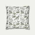 Poodle Sage Green French Toile Pillow