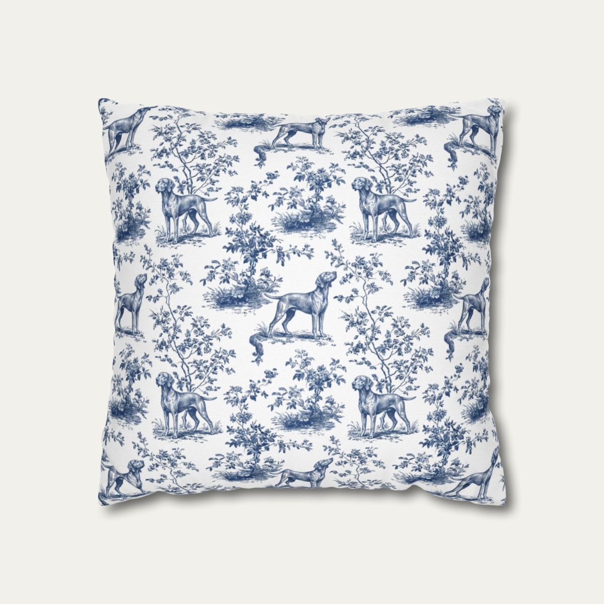 Vizsla Blue French Toile Pillow