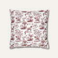 Boxer Burgundy French Toile Pillow