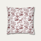 Boxer Burgundy French Toile Pillow