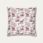 Schnauzer Burgundy French Toile Pillow
