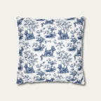 Scottish Terrier Blue French Toile Pillow