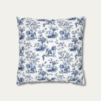 Shih Tzu Blue French Toile Pillow