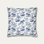 Cavalier Spaniel Blue French Toile Pillow