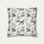 Bernese Mountain Sage Green French Toile Pillow
