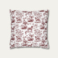 Rhodesian Ridgeback Burgundy French Toile Pillow