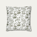 Bichon Frise Sage Green French Toile Pillow