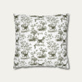 Beagle Sage Green French Toile Pillow