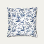 Golden Retriever Blue French Toile Pillow